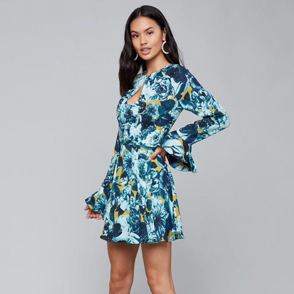 Bebe Penelope Flounce Cuff Dress Size 2